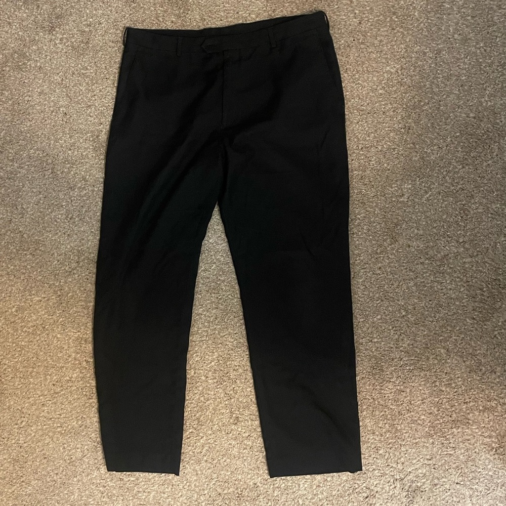 Stafford black dress pants. Travel.